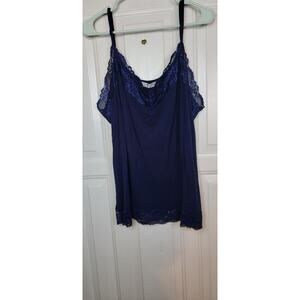 Kate Kasin NWOT Navy Blue Lace Tank Size 3XL